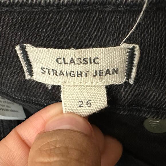 Madewell Classic Straight Jeans Size 26 Black - Picture 6 of 11